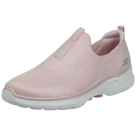 Skechers Women's GO Walk 6-Glimmering Sneaker, Light Pink, 6 | Walmart ...