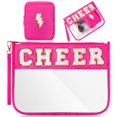 thumbnail image 1 of Bolsa de maquillaje Hillban Cheerleader impermeable de PVC, 2 unidades, rosa, 1 of 6
