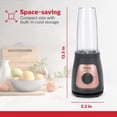 thumbnail image 6 of Holstein Housewares Personal Blender Grey Rose Gold with 25oz Travel Jar, 2 Speeds + Pulse Function, Dishwasher-Safe, 6 of 7