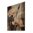 thumbnail image 2 of Designart "Vintage Elegance in Brown Carnations I" Floral Print on Natural Pine Wood, 2 of 5