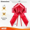thumbnail image 3 of MIFFLIN Giant 23" Red, Car Gift Bow (US Company), 3 of 7