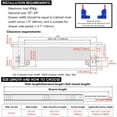thumbnail image 4 of AOLISHENG 14in Hidden Soft Close Drawer Slides - Cold Rolled Steel, Locking, 1 Pair, 80lb Load, 4 of 7