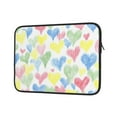 thumbnail image 2 of Bingfone Hand Drawn Colored Hearts Laptop Sleeve Case 13 Inch, 360° Protective Computer Carrying Bag, 2 of 9