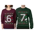 thumbnail image 2 of 6 7 Meme Funny Matching His and Hers Couples Sweatshirt Christmas Matching Couple Crewneck Sweater, 2 of 4