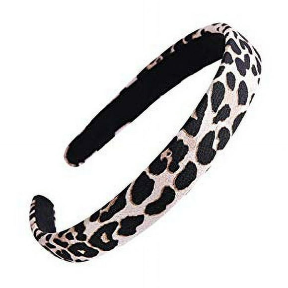 KDDOM Diadema con estampado de leopardo para mujeres y niñas, diadema con estampado de leopardo, diadema de guepardo, accesorios para el cabello, banda para la cabeza