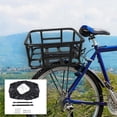 thumbnail image 1 of Bike Rear Basket Bike Rear Rack Portable ,Durable Metal Luggage Package Rack Bike Cargo Rack ,Rear Basket for Electric Bikes Biking Equipment Style C, 1 of 8