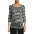 thumbnail image 3 of Oh! Mamma Maternity Women's Sideseam Drawstring Top (Women's and Women's Plus), 3 of 6