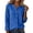 Blue, variant on Staron Women's Linen V-Neck Button-Down Shirt Short Sleeve Casual Blouse Spring Summer Top, Army Green S