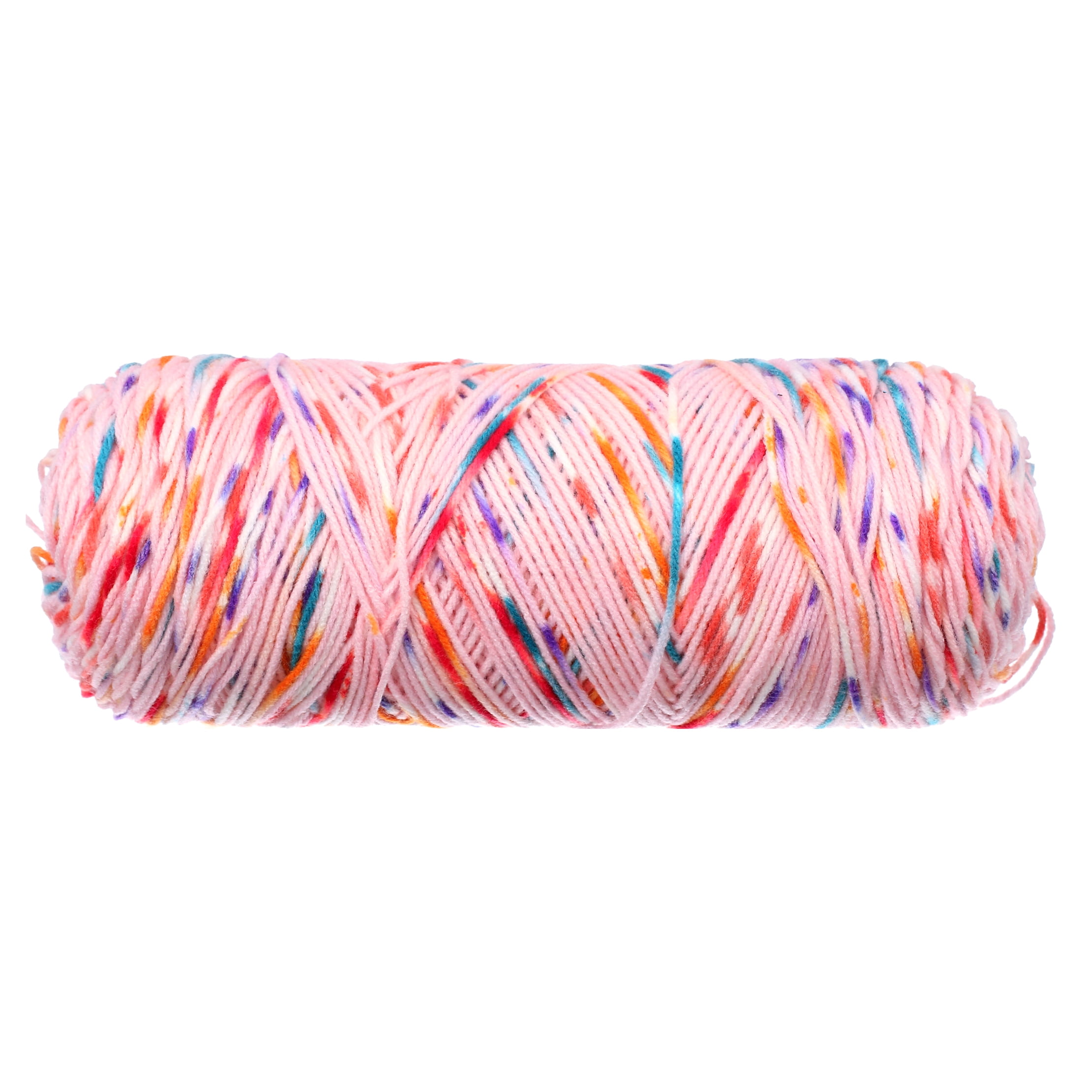 (2 pack) Red Heart Super Saver Medium Acrylic Yarn, Speckle Bubblegum, 10oz 482yd
