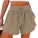 thumbnail image 1 of Pantalones cortos de pierna ancha para mujer con cierre de cordón y bolsillos laterales pantalones cortos de verano de estilo suelto de poliéster, 1 of 6