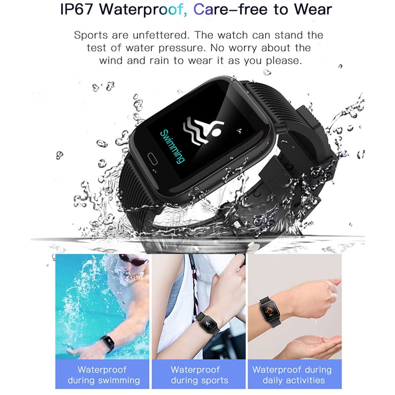 G20 Heart Rate Smart Watch Blood Pressure Monitor Fitness Tracker Waterproof Smartwatch Sports Wristband Blue Redcolourful Black