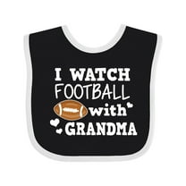 Inktastic I Watch Football with My Grandma Boys Baby Bib