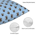 thumbnail image 3 of Pofeuu french Bulldog Face Print Double-sided plush pillowcase Square Throw Pillow Covers Pillows Cover for Living Room Bedroom Sofa Couch Cushion Cover（No pillow core）-22"x22", 3 of 7