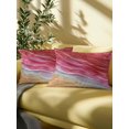 thumbnail image 5 of 1 Pack Outdoor Throw Pillow, Red Ombre Coastal Waterproof Pillow with Insert Included, Summer Nautical Beach Ocean Seaside Decorative Accent Cushion Lumbar Pillows for Patio Porch, 12 x 20 In, 5 of 8