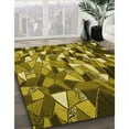 thumbnail image 3 of Ahgly Company Machine Washable Indoor Round Transitional Yellow Area Rugs, 8' Round, 3 of 7