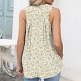 thumbnail image 3 of JingHai Floral Tank Tops for Women Plus Size 2024 Small Floral Print Summer Fashion Casual Sleeveless Print V Neck Fold Blouse Trendy Comfy Slim Tunic Flowy Vest Top Shirts Multicolor XXL, 3 of 6