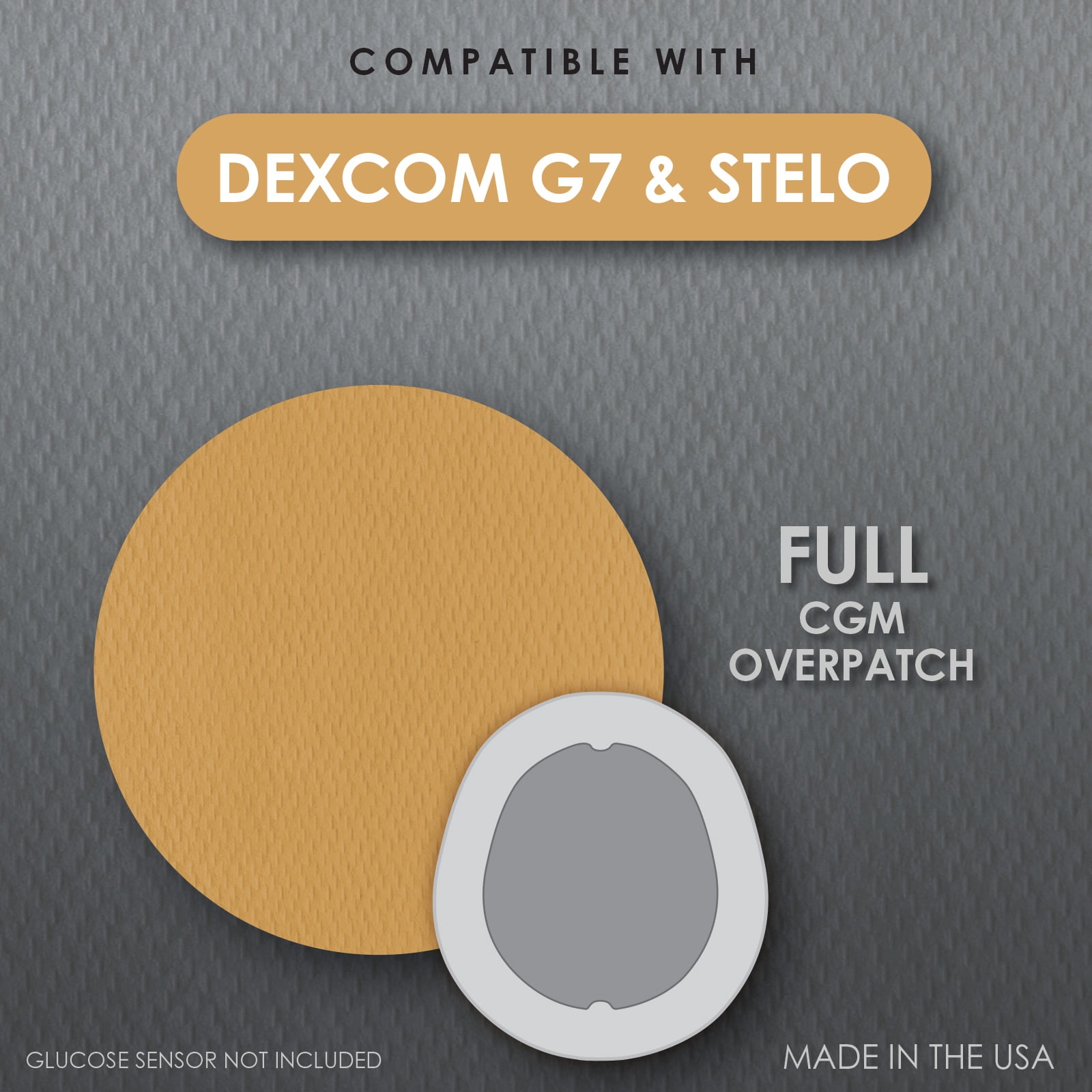CoverGuard Overpatches for Dexcom G7 | 25 Ct Tan | Premium Waterproof CGM Covers | Latex-Free | Anti-Fray | Easy Application & Removal | Sensor Protection