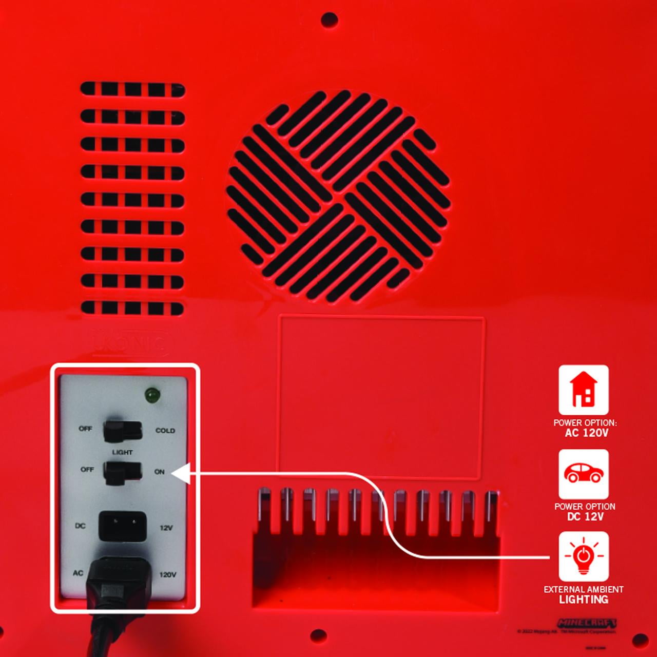 Minecraft Red TNT x9 Can Mini Fridge 6.7L x1 Door Ambient LED