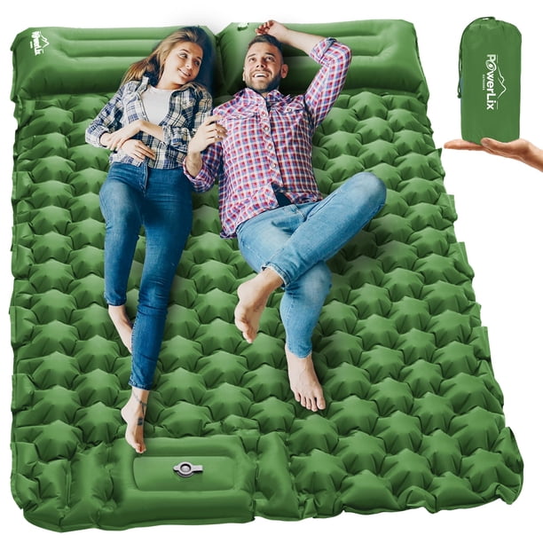 Colchón inflable doble para acampar Powerlix Air Mattress, 9 cm de grosor