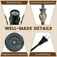 thumbnail image 6 of Costway 3-Piece Traditional Style Lamp Set with  Linen Fabric Lamp Shades ＆ Weighted Bases, 6 of 11