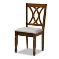 thumbnail image 3 of Baxton Studio Maya Modern and Contemporary Grey Fabric Upholstered and Walnut Brown Finished Wood 5-Piece Dining Set, 3 of 9