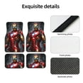 thumbnail image 4 of 4 Pieces Car Floor Mat Set Iron Man Protection Full Sets Universal Fit for SUV Sedans Vans Trucks, 4 of 7