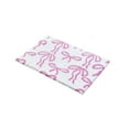 thumbnail image 1 of Bow Shaped Bath Mat for Kids and Girls Soft Absorbent Polyester Rug for Rooms and Bathrooms Decorative Non Floor Covering with Easter Pattern Design, 1 of 2