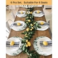 thumbnail image 4 of 15 Inch Round Placemats Set of 6, Green Eucalyptus Non Slip Heat Insulation PP Table Mats, Weeping Botanical Leaf Watercolor Washable Place Mats for Kitchen Dining Party Table Decor, 4 of 7