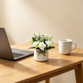 thumbnail image 5 of MMJ Artificial Rose Bonsai Potted Mini Plant Desktop Table Home Office Decor 7.09x3.94x3.94in, 5 of 6