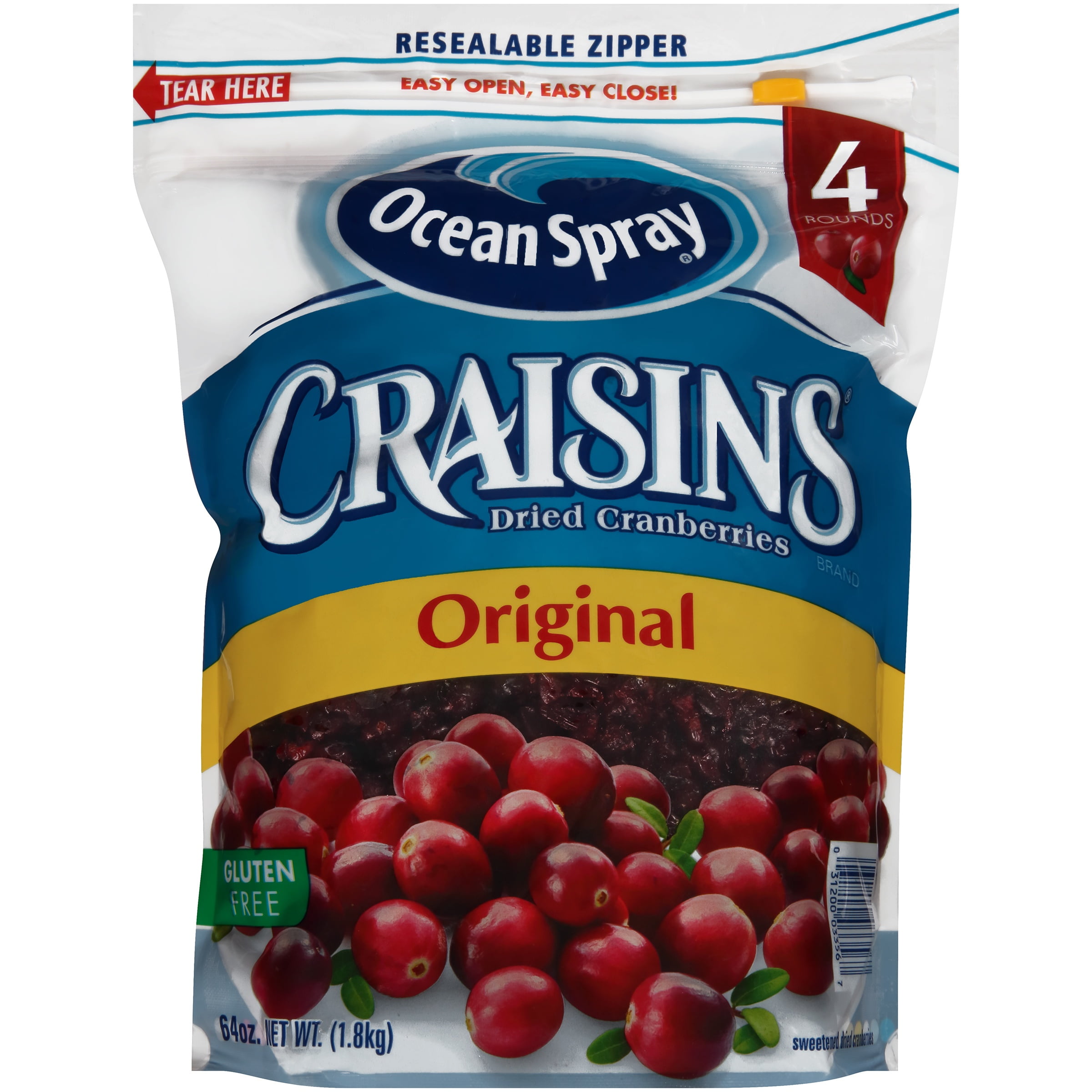 Ocean SprayÂ® CraisinsÂ® Original Dried Cranberries 64 Oz. Walmart