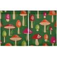 thumbnail image 2 of Mushroom Kitchen Curtains 2 Panels UV Protected Tier Curtains, Half Window Curtains Kitchen Tiers for Guest Room Bathroom Sink Laundry Room Basement,36 x 27 Inch, 2 of 7
