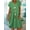 Green, variant on Women's Summer Elegant Commuting Casual Polka Dot Heart-Shaped Printed Short-Sleeved V-Neck Dress