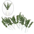 thumbnail image 3 of 20 piezas / pieza Ramo de flores de hoja de eucalipto falso Rama de hoja seca verde Boda Decoración de boda DIY Decoración del hogar del Inte Verde escarchado Baoblaze Hoja de eucalipto falso, 3 of 7