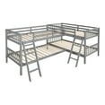 thumbnail image 4 of Newboti Furniture L-Shaped Bunk Bed with Ladder,Twin Size-Gray NO.38785, 4 of 9