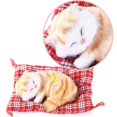 thumbnail image 4 of Stuffed Toys Lovely Simulation Animal Doll Plush Sleeping Cats Toy with Sound Kids Toy Decorations Birthday Gift For Children, 4 of 5