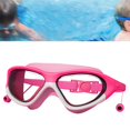 thumbnail image 2 of Gafas de natación para niños, gafas de natación impermeables, ligeras, de moda profesional, gafas de natación de montura grande para niños al aire blanco rosa, 2 of 9