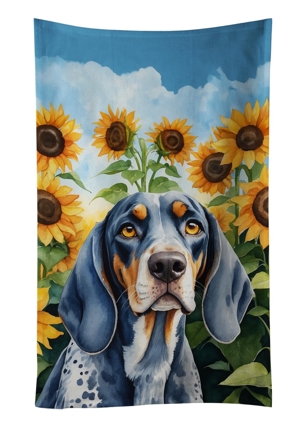 Coton de Tulear in Sunflowers Kitchen Towel 15 in x 25 in