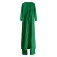 thumbnail image 4 of drpgunly Lounge Sets for Women Cotton He Mp Suit Fashion Comfortable Short Sleeve And Long Pants Solid Color Dresses for Women 2023 Casual Womens Tops Green M, 4 of 6