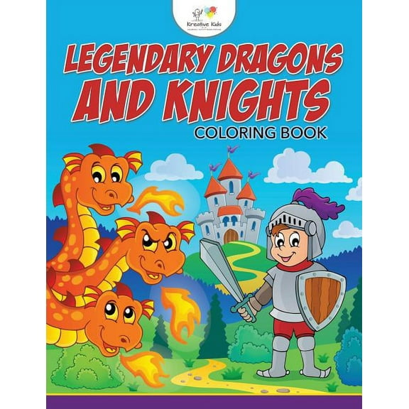 Legendary Dragons and Knights Coloring Book, (Paperback)