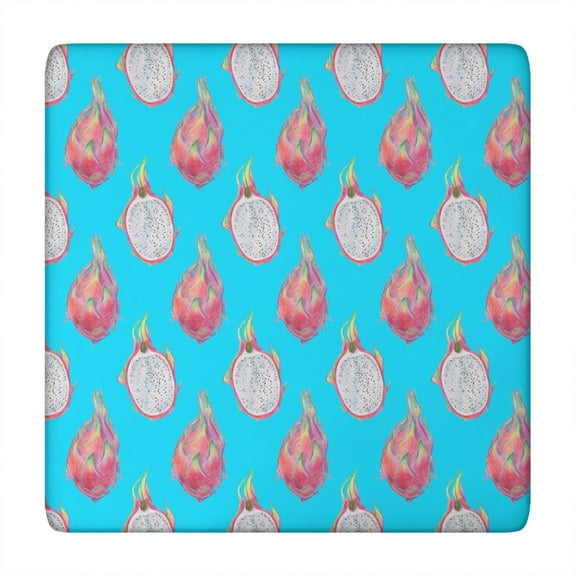 Dragon Fruit Tablecloth Exotic Pitaya Pattern Funny Cute Kawaii Design for Summer Kitchen Table