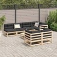thumbnail image 3 of vidaXL 8 Piece Patio Sofa Set with Cushions Solid Wood Pine, 3 of 10