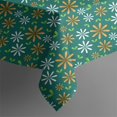thumbnail image 2 of 60x60in(152x152cm) Square Tablecloth, Waterproof Polyester Table Cover, Wrinkle Resistant & Washable Fabric for Dining, Kitchen, Picnic, Daisy Flowers Print, 2 of 6
