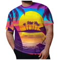 thumbnail image 2 of JAJAHO Mens Short Sleeve T Shirt Tropical Printed Summer Beach Vacation Clothes Plus Size Comfortable Soft Hawaiian Beach Shirts Leisure Tops, 2 of 5