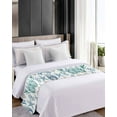 thumbnail image 4 of Xipuska Summer Coastal Bed Runners for King Size Bed, Decorative Bed Throws for Foot of Bed, Ocean Watercolor Starfish Shell Seaweed Bed Runner Sofa Throw Bedding Scarf Protector Slipcover, 4 of 6