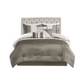 thumbnail image 2 of Madison Park 7-Piece Pintuck Bed in a Bag Comforter Set, Full, Taupe, Amherst All Season Bedding Set, 2 of 11