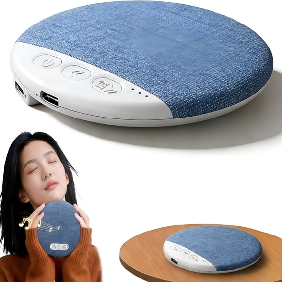 GJX New Sleep Pillow Speaker, Bluetooth Pillow Speaker with White Noise Timer Wireless Sleep Aid with Stereo Bass Private Sleep Headphones for Adult Kids