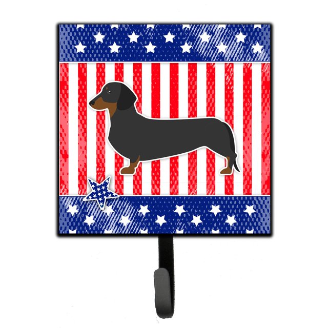 ""Caroline'S Treasures Usa Patriotic Dachshund Correa O Llavero Bb3282Sh4 Pequeño Multicolor""