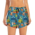 thumbnail image 2 of Gukieu Animals In Camping Print Women's Sports Shorts with Drawstring Elastic Waistband for Running, Yoga, Fitness-XX-Large, 2 of 7