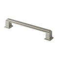 thumbnail image 2 of Contemporary 5.75-inch Roma Stainless Steel Brushed Nickel Finish Square Cabinet Bar Pull Handle (Case of 25), 2 of 5