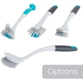 thumbnail image 6 of Smart Design Wide Non-Scratch Brush with Scraper Tip - Non-Slip Handle, Long Lasting Bristles, Odor Resistant, Dishwasher Safe - Gray and Teal, 6 of 7